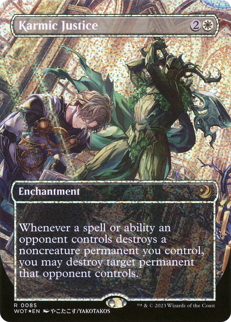 Karmic Justice (Anime Borderless) (Confetti Foil) (WOT-085) - Wilds of Eldraine: Enchanting Tales Foil