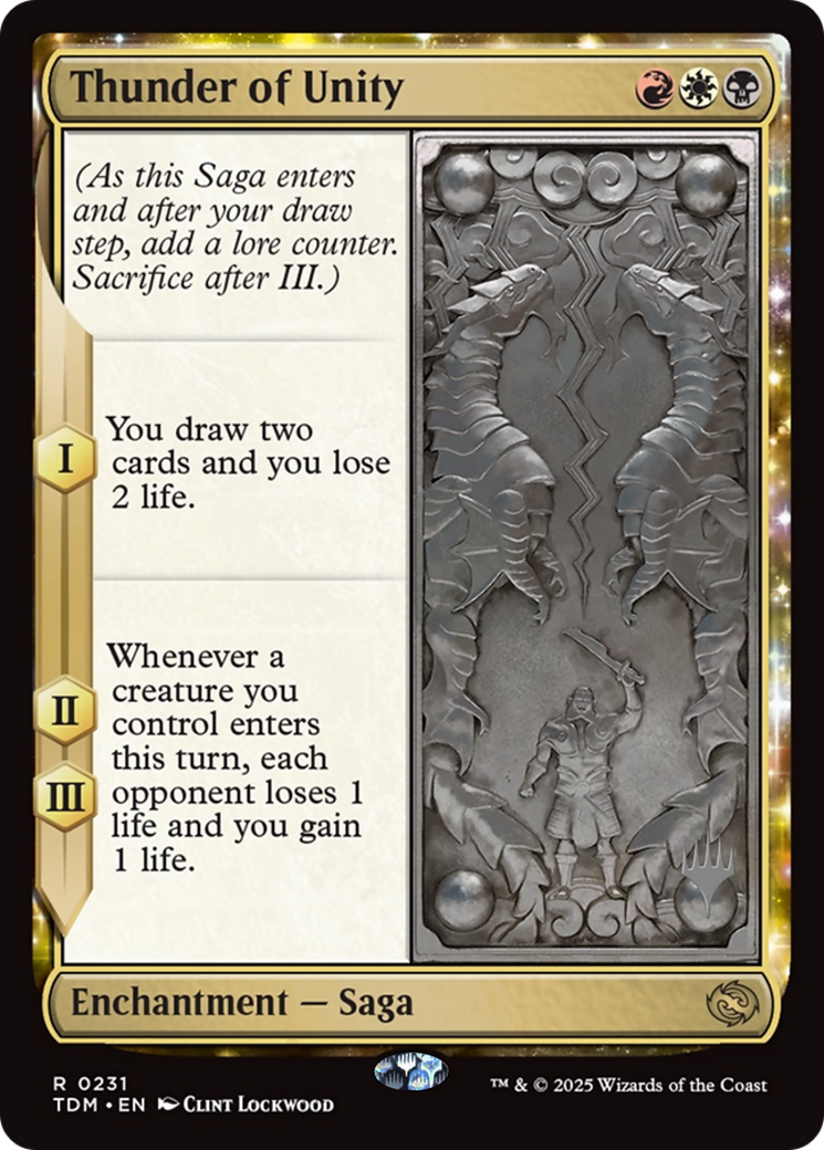 Thunder of Unity (PPTDM-231) - Promo Pack: Tarkir: Dragonstorm: (enchantment)