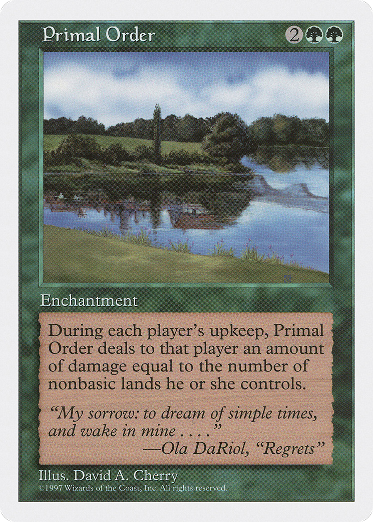 Primal Order (5ED-) - Fifth Edition