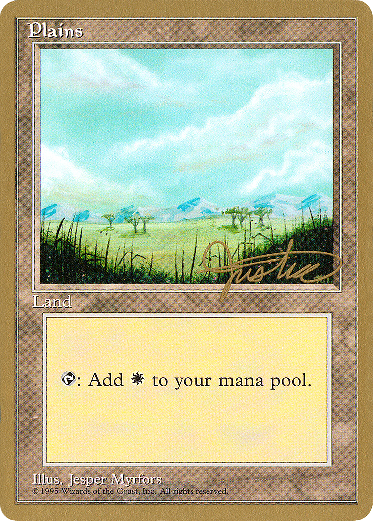 Plains (B) - 1996 Mark Justice (4ED) (WCD-) - Pro Tour Collector Set