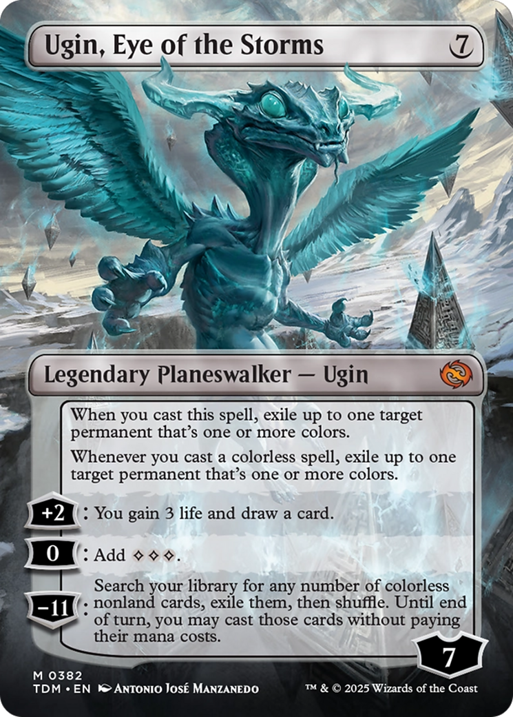Ugin, Eye of the Storms (Borderless) (TDM-382) - Tarkir: Dragonstorm Foil
