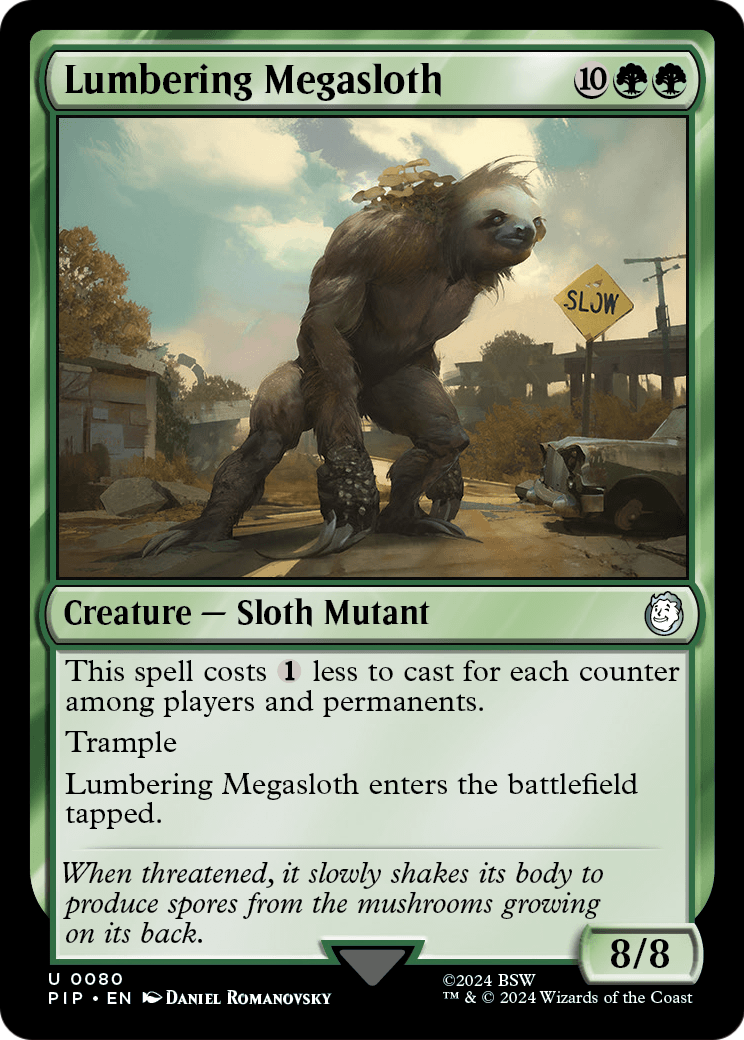 Lumbering Megasloth (PIP-080) - Fallout Foil
