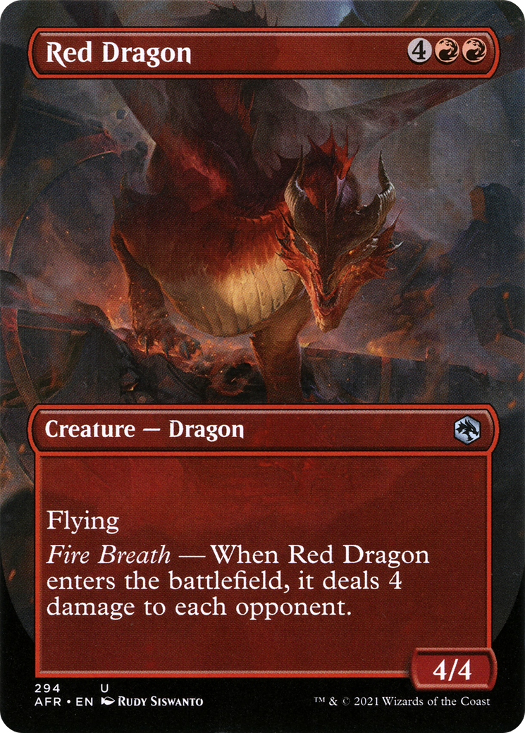 Red Dragon (Borderless) (AFR-294) - Adventures in the Forgotten Realms
