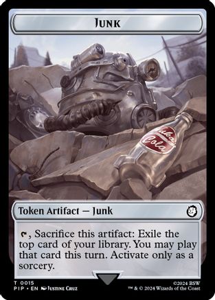 Junk // Treasure Double-Sided Token (PIP-15 // 18) - Universes Beyond: Fallout