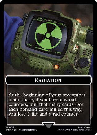Radiation // Copy Double-Sided Token (PIP-22 // 1) - Universes Beyond: Fallout