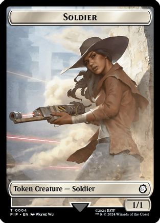 Soldier (0004) // Human Soldier Double-Sided Token (PIP-4 // 3) - Universes Beyond: Fallout