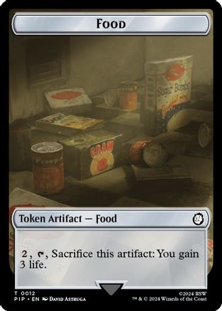 Food (0012) // Thopter Double-Sided Token (PIP-12 // 17) - Universes Beyond: Fallout Foil