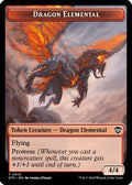 Dragon Elemental // Treasure Double-Sided Token (OTC-13 // 18) - Commander: Outlaws of Thunder Junction