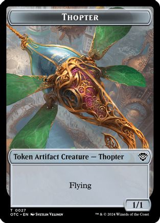 Thopter // Treasure Double-Sided Token (OTC-27 // 18) - Commander: Outlaws of Thunder Junction