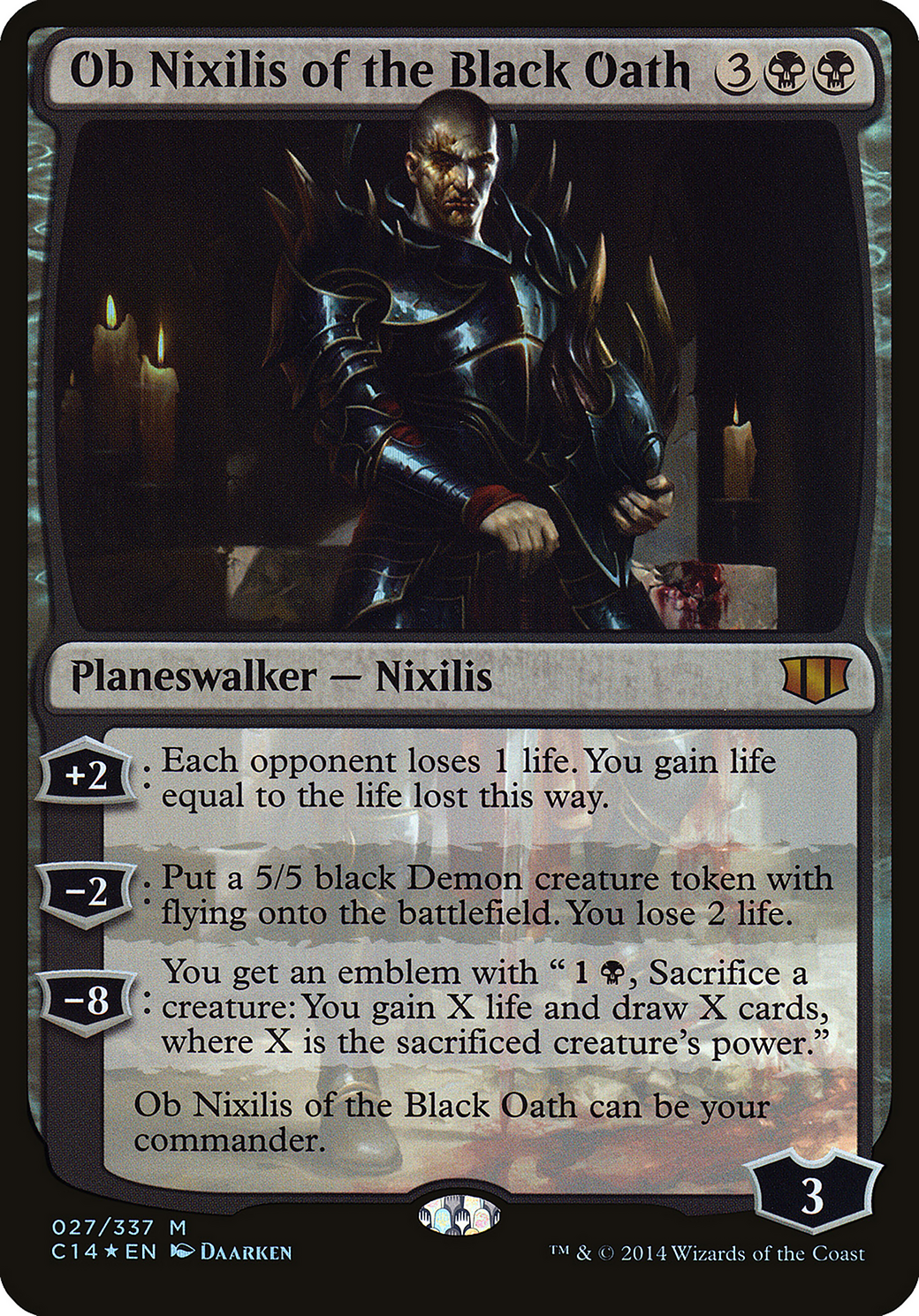 Ob Nixilis of the Black Oath (Commander 2014) (OVER-027) - Commander 2014 Oversized Foil