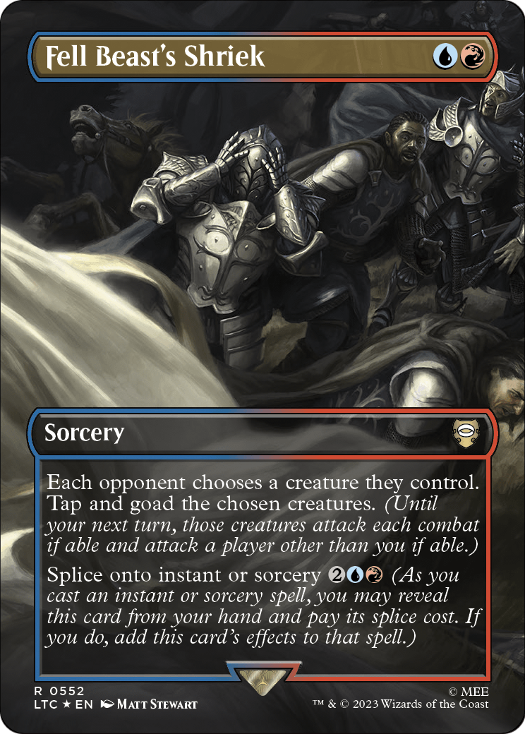 Fell Beast's Shriek (Borderless) (Surge Foil) (LTC-552) - Tales of Middle-earth Commander Foil