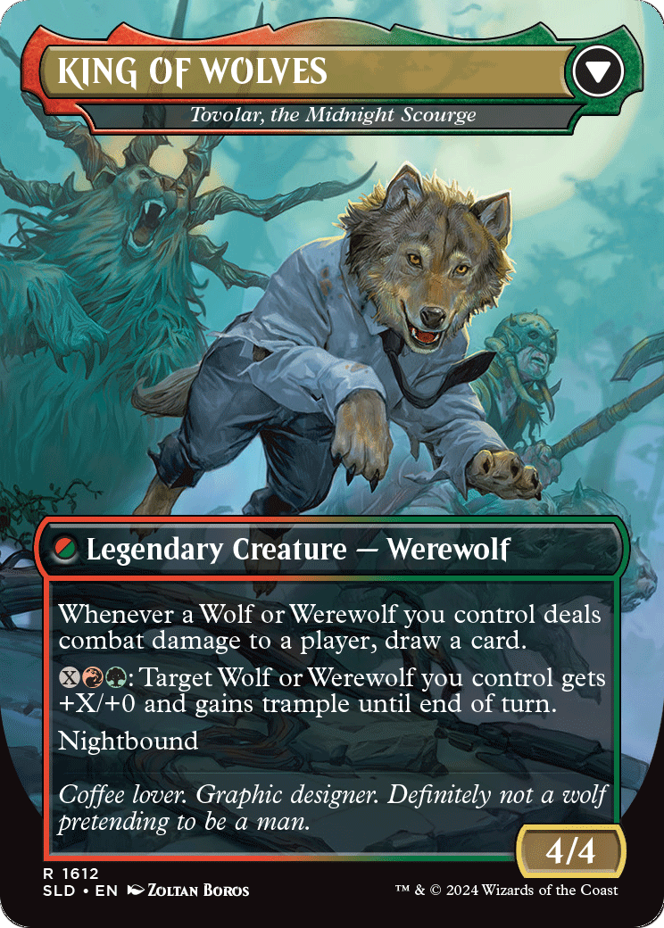 NOT A WOLF - Tovolar, Dire Overlord (SLD-1612) - Secret Lair Drop (Borderless) Foil