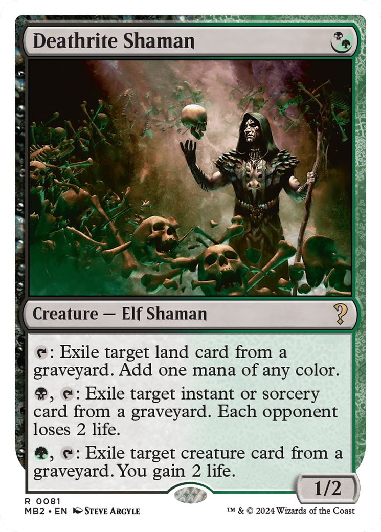 Deathrite Shaman (White Border) (MB2-081) - Mystery Booster 2