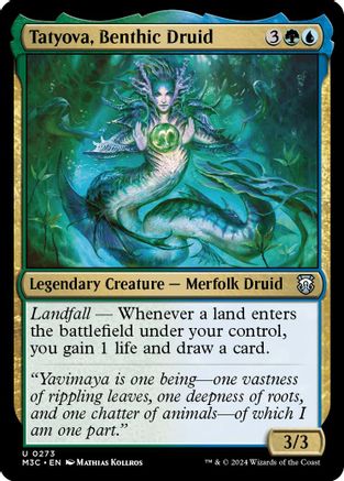 Tatyova, Benthic Druid (Ripple Foil) (M3C-273) - Modern Horizons 3 Commander Foil