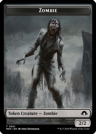Zombie // Plant Double-Sided Token (MH3-21 // 26) - Modern Horizons 3