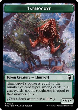 Tarmogoyf (Ripple Foil) // Goblin Double-Sided Token (M3C-22 // 13) - Modern Horizons 3 Commander Foil