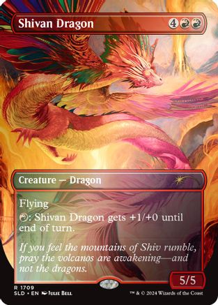 Shivan Dragon (Rainbow Foil) (SLD-1709) - Secret Lair Drop Series Foil