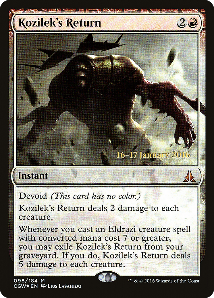 Kozilek's Return (PRE-098) - Oath of the Gatewatch Promos: (devoid) Foil