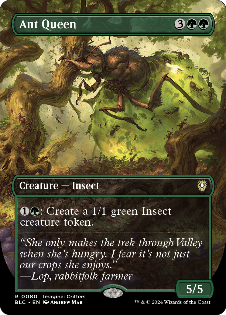 Ant Queen (Borderless) (BLC-080) - Bloomburrow Commander