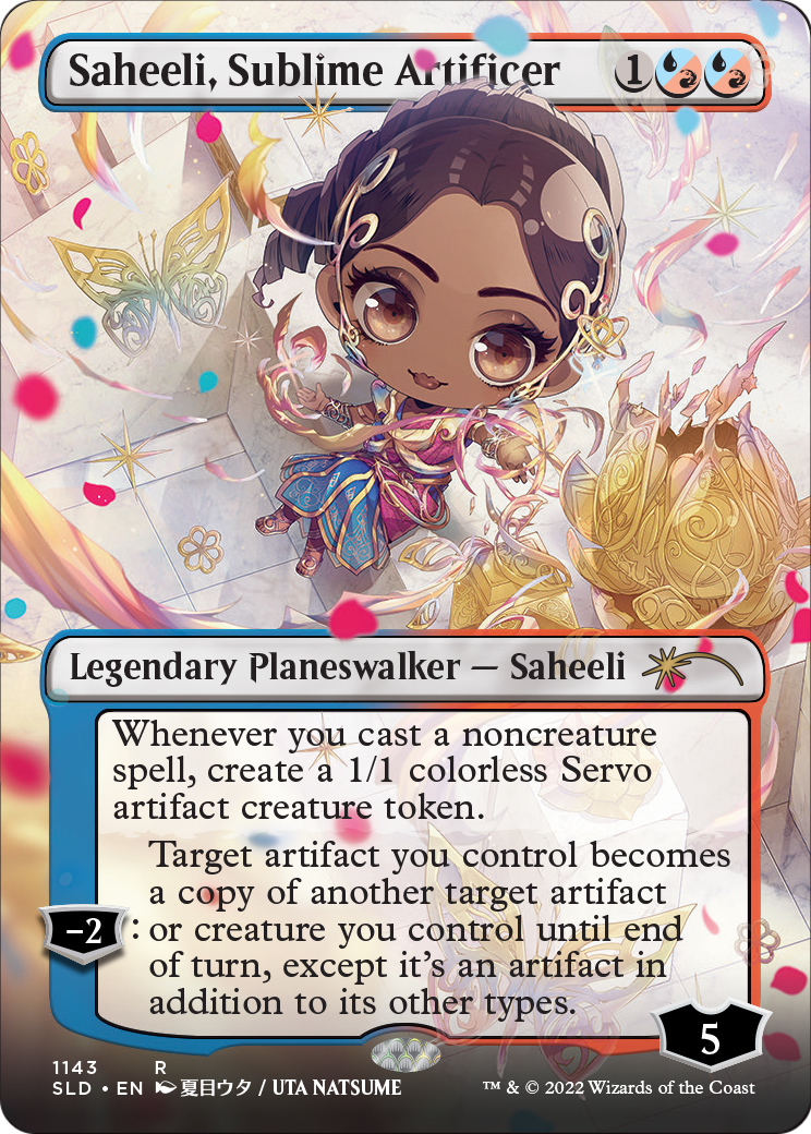 Saheeli, Sublime Artificer (Borderless) (SLD-1143) - Secret Lair Drop Foil