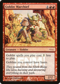 Goblin Warchief (2006) (FNM-) - Friday Night Magic 2006 Foil