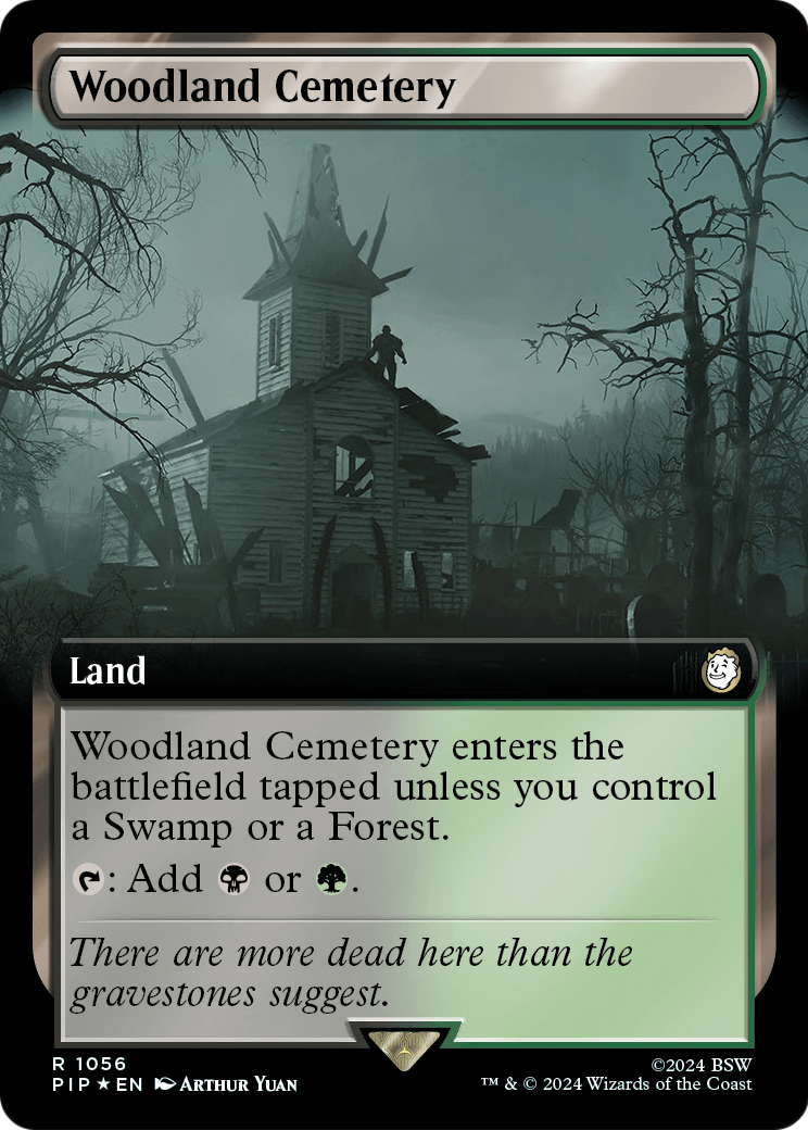 Woodland Cemetery (Extended Art) (Surge Foil) (PIP-1056) - Fallout: (Extended Art) Foil