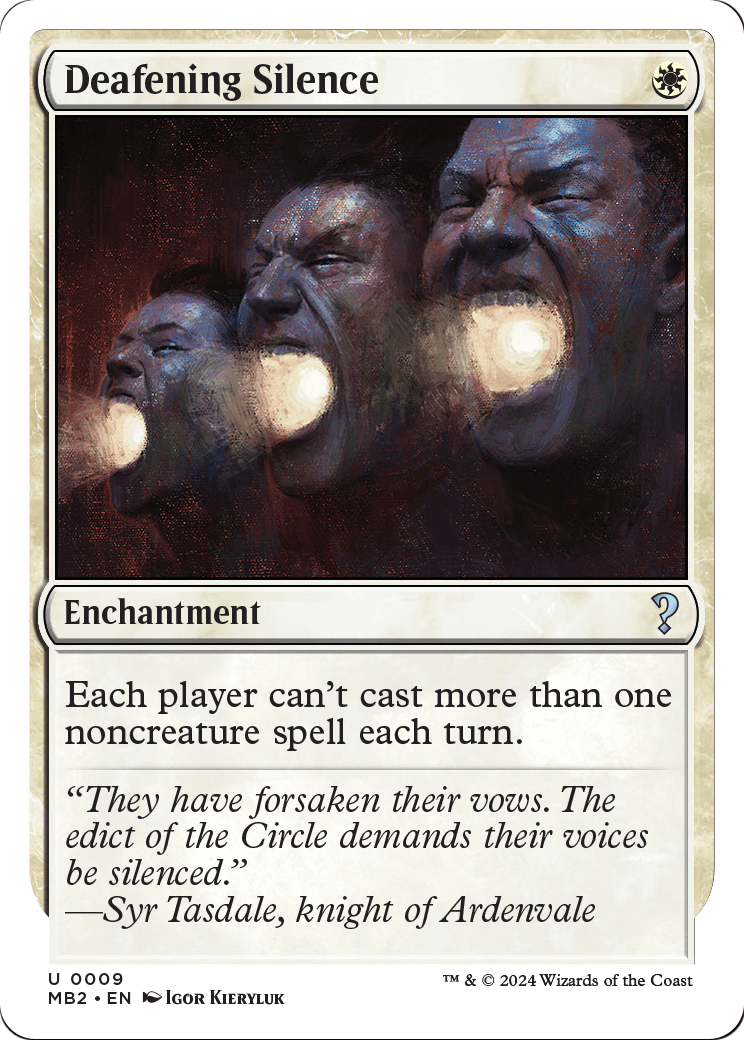 Deafening Silence (White Border) (MB2-009) - Mystery Booster 2