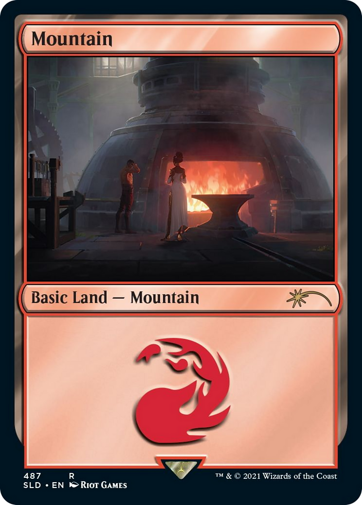 Mountain (Secret Lair x Arcane: Lands) (SLD-487) - Secret Lair Drop Foil