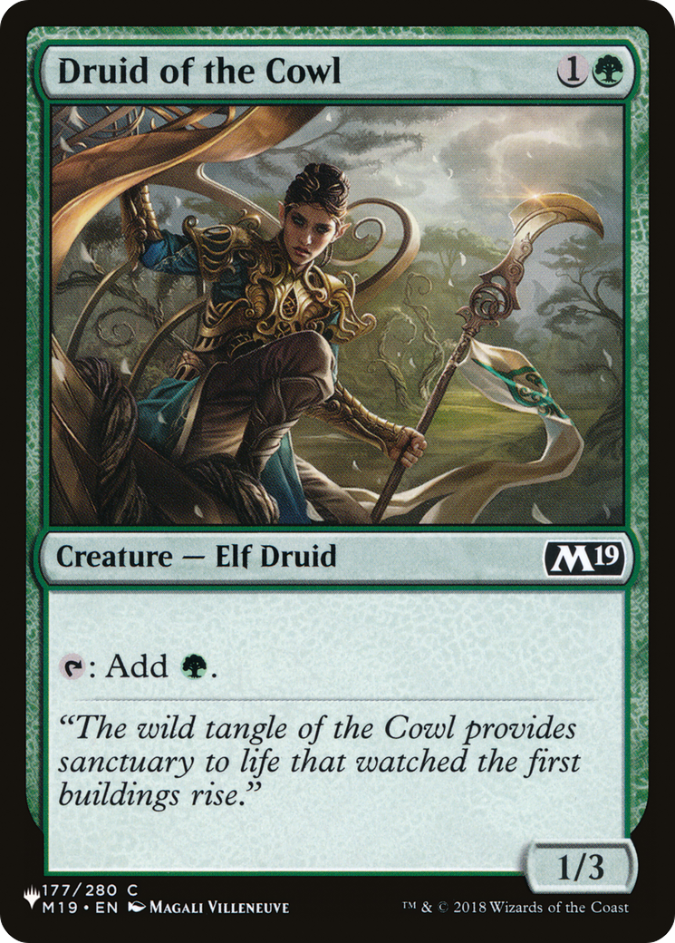 Druid of the Cowl (LIST-M19-177) - The List Reprints