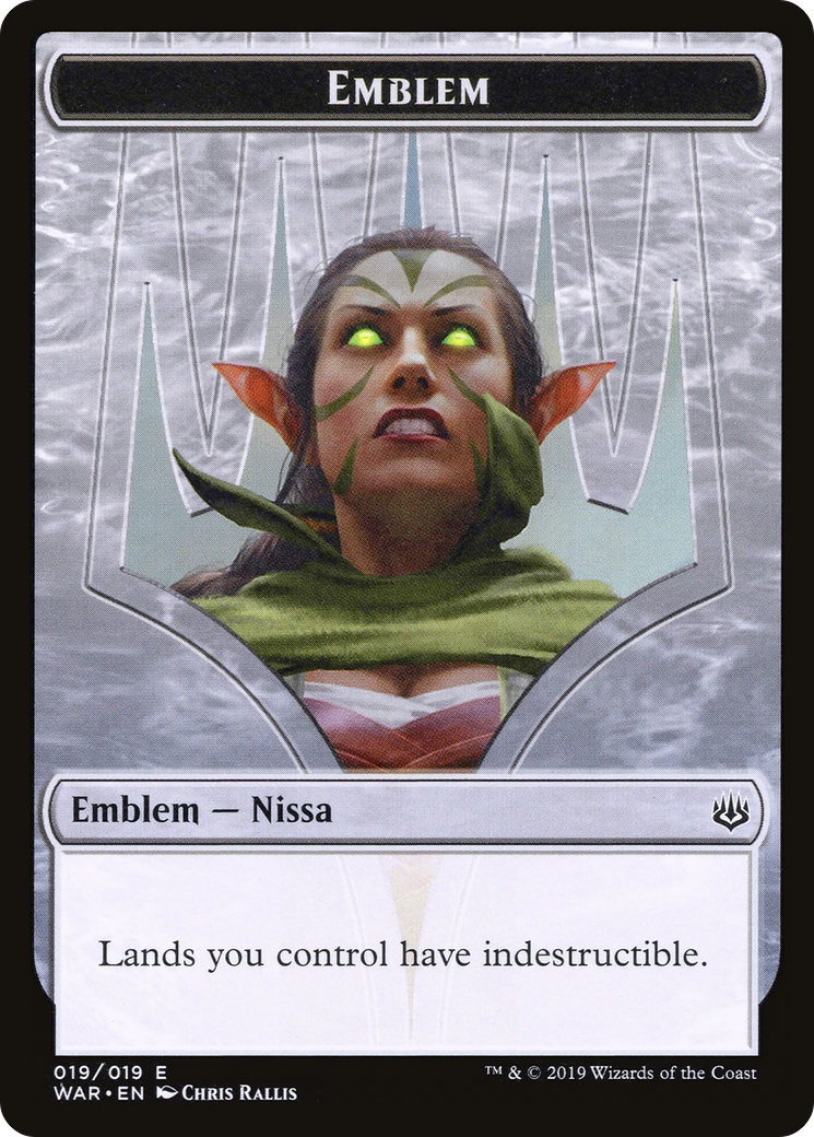 Emblem - Nissa, Who Shakes the World (WAR-019) - War of the Spark Tokens