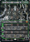 Nissa, Ascended Animist (Borderless) (Step-and-Compleat Foil) (ONE-454) - Phyrexia: All Will Be One: (Showcase) Foil