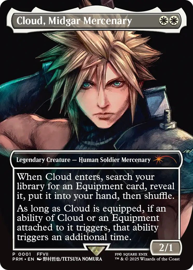 Cloud, Midgar Mercenary (PTP-2025-1) - Pro Tour Promos (Borderless) Foil