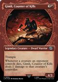Gimli, Counter of Kills (Showcase) (Surge Foil) (LTR-804) - The Lord of the Rings: Tales of Middle-earth: (Showcase) (Borderless) Foil