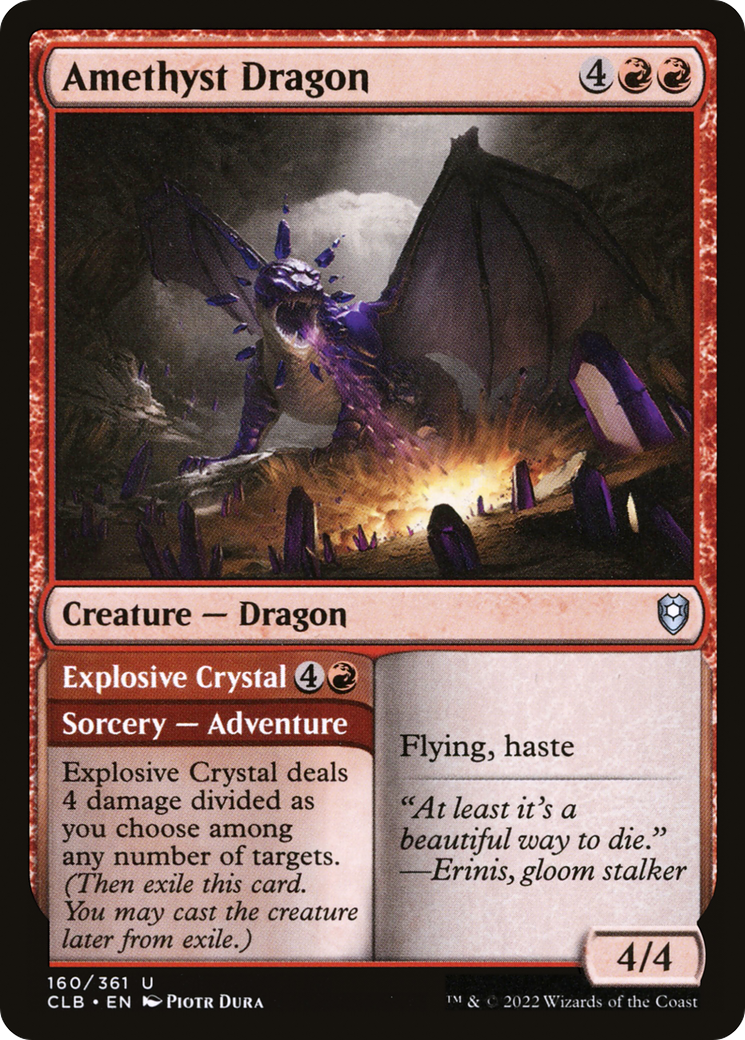 Amethyst Dragon (CLB-160) - Commander Legends: Battle for Baldur's Gate Foil