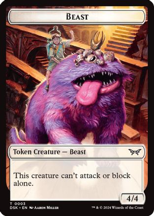 Beast // Copy Double-Sided Token (DSK-3 // 1) - Duskmourn: House of Horror Foil