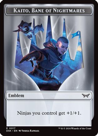 Emblem - Kaito, Bane of Nightmares // Gremlin Double-Sided Token (DSK-17 // 11) - Duskmourn: House of Horror Foil