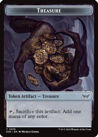 Treasure // Copy Double-Sided Token (DSK-15 // 1) - Duskmourn: House of Horror Foil