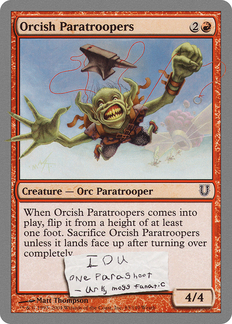 Orcish Paratroopers (UNH-083) - Unhinged Foil