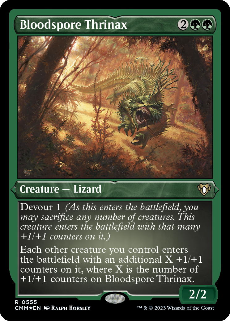 Bloodspore Thrinax (Foil Etched) (CMM-555) - Commander Masters Foil