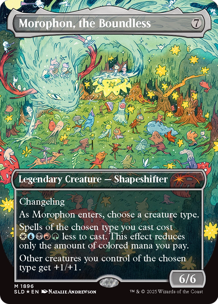 Morophon, the Boundless (Double Rainbow Foil) (SLD-1896) - Secret Lair Drop (Borderless) Foil