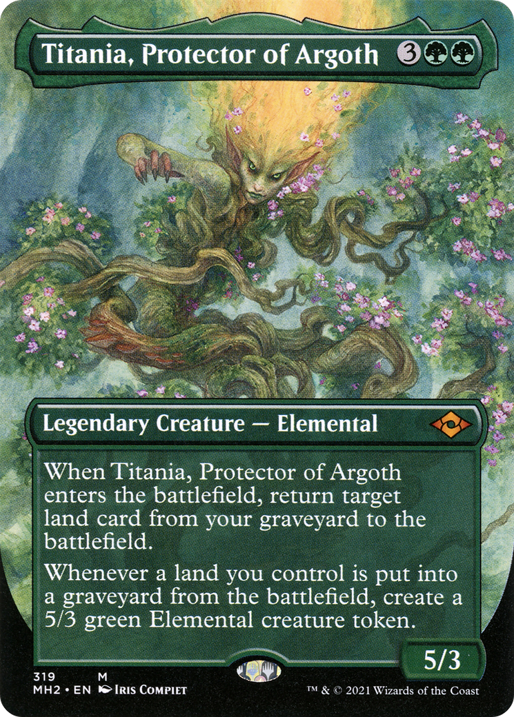 Titania, Protector of Argoth (Borderless) (MH2-319) - Modern Horizons 2 (Borderless)