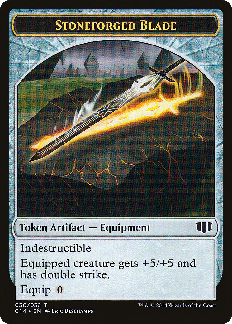 Stoneforged Blade // Germ Double-sided Token (C14-30 // 14) - Commander 2014 Tokens