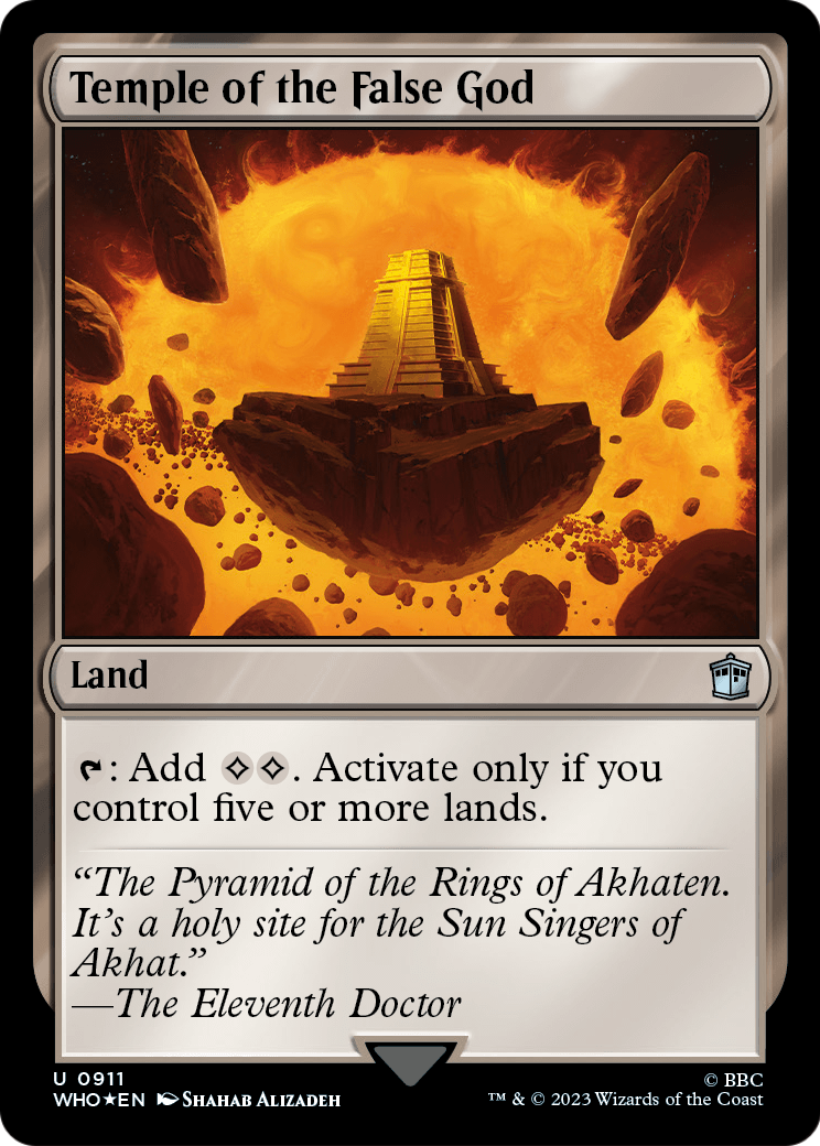 Temple of the False God (Surge Foil) (WHO-911) - Doctor Who Foil