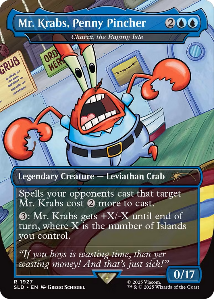 Mr. Krabs, Penny Pincher - Charix, the Raging Isle (SLD-1927) - Secret Lair Drop / Mr. Krabs, Penny Pincher (Borderless)