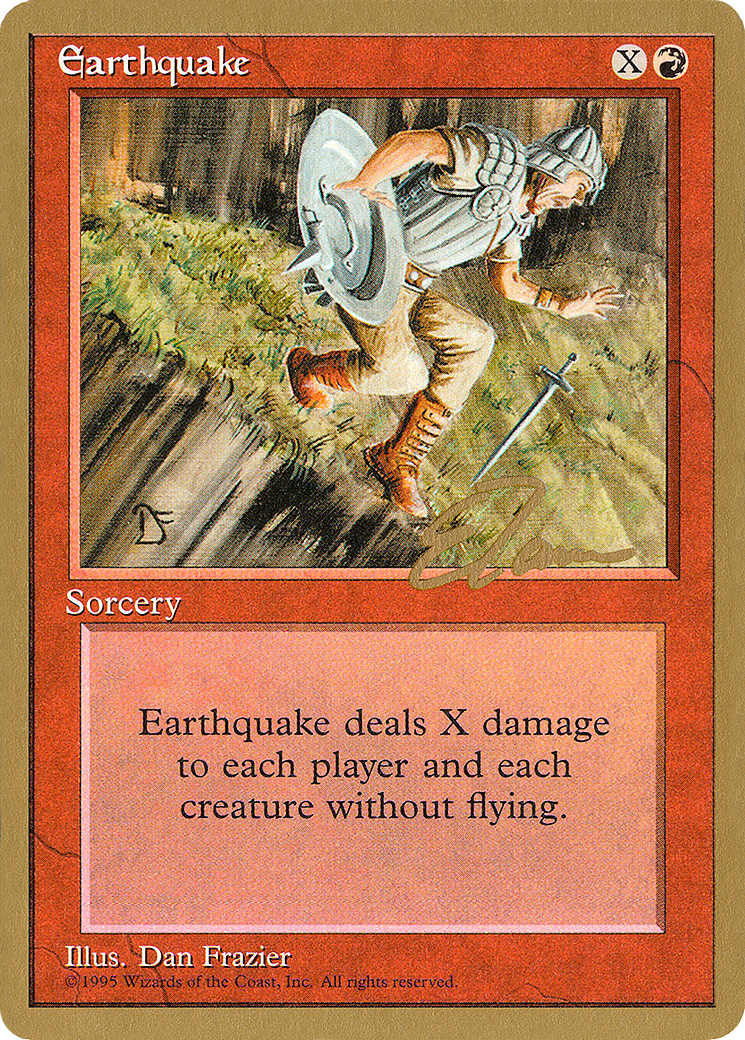 Earthquake - 1996 Eric Tam (4ED) (WCD-) - Pro Tour Collector Set