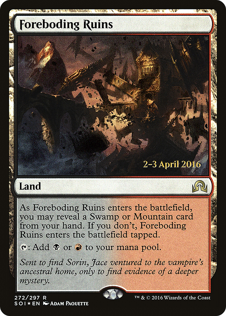 Foreboding Ruins (PRE-272S) - Shadows over Innistrad Promos Foil