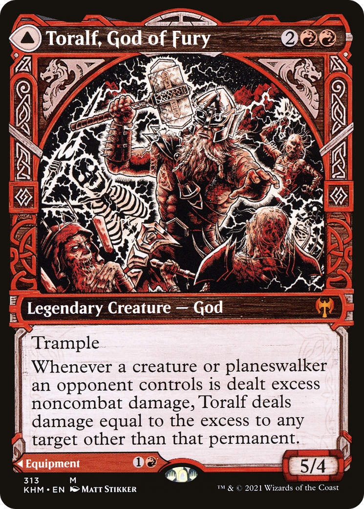 Toralf, God of Fury (Showcase) (KHM-313) - Kaldheim: (Showcase)