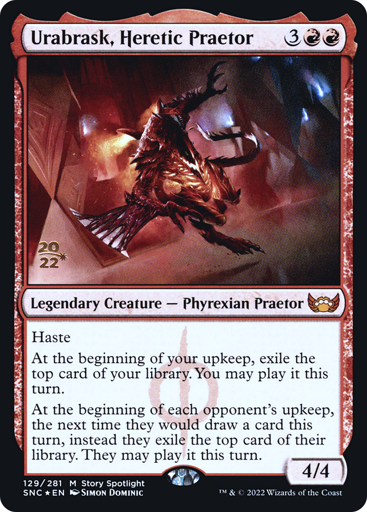 Urabrask, Heretic Praetor (PRE-129) - Streets of New Capenna Promos Foil