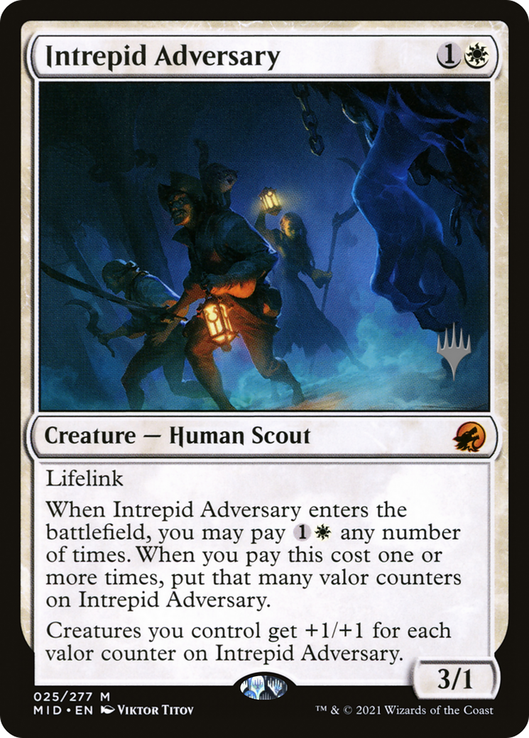 Intrepid Adversary (PPMID-025) - Innistrad: Midnight Hunt Promos Foil