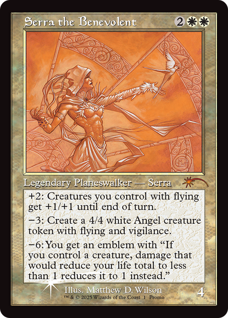 Serra the Benevolent (Retro Frame) (MFP-001) - MagicFest 2025 Foil